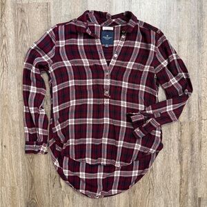 American Eagle • Boyfriend Soft Popover Flannel Shirt